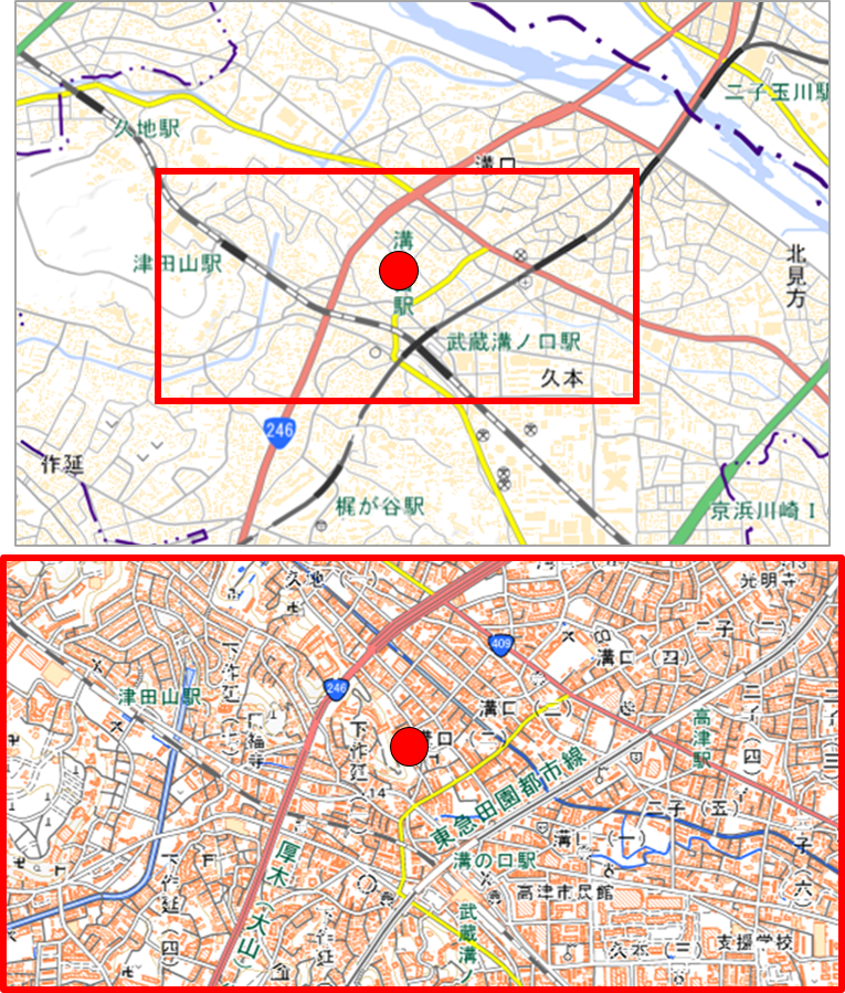 日蓮宗宗隆寺（位置図）