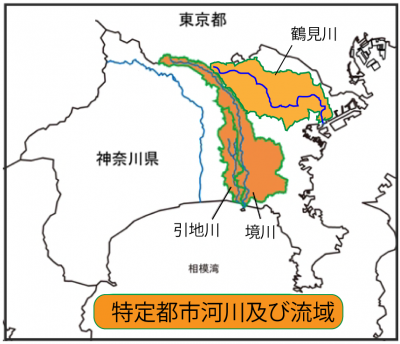 境川及び引地川流域図