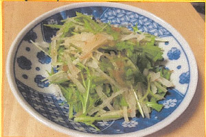 大根・水菜の梅肉和え