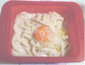 レンジで！カルボナーラうどんの画像