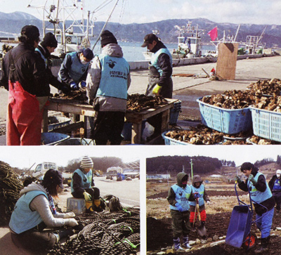 漁業支援の様子