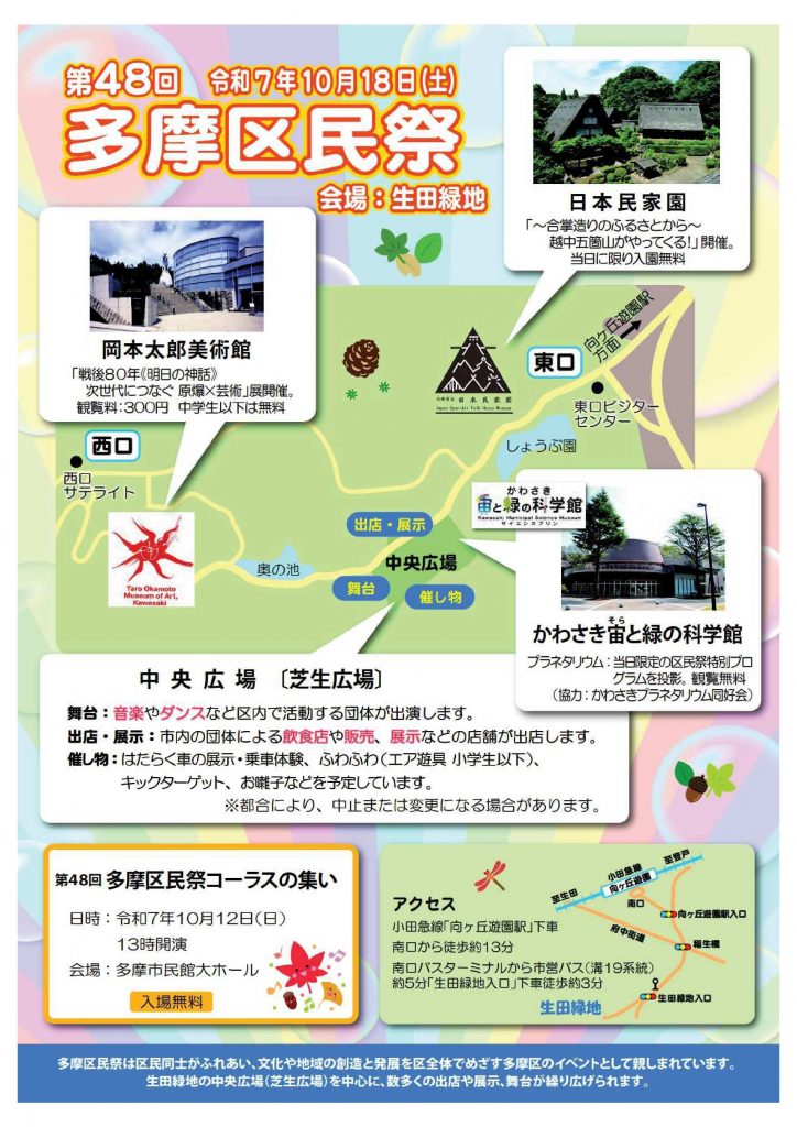 多摩区民祭チラシ裏面