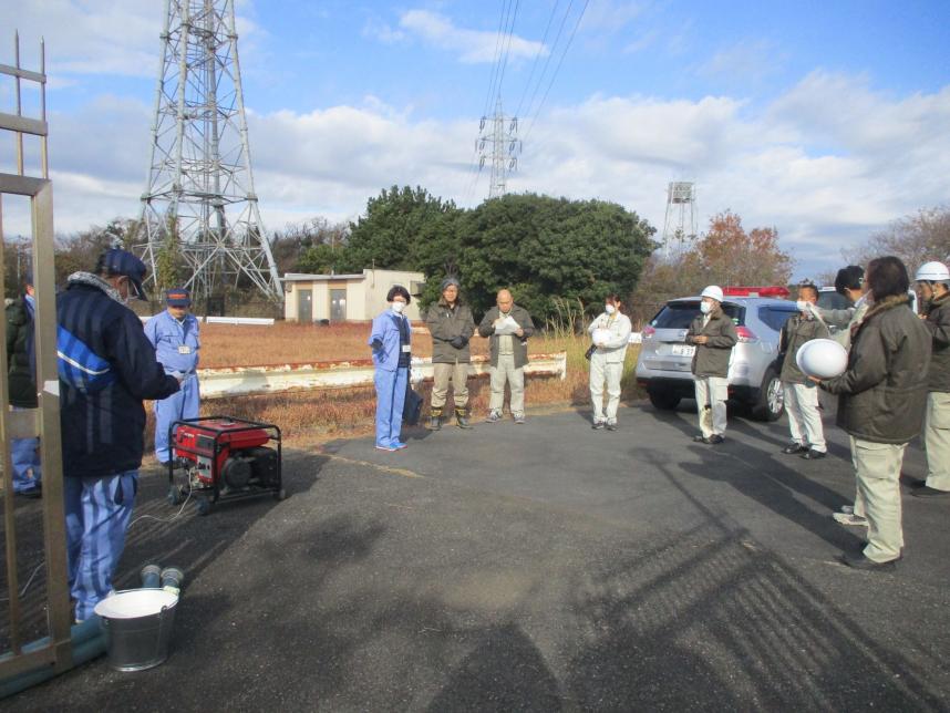 片瀬配水池訓練風景
