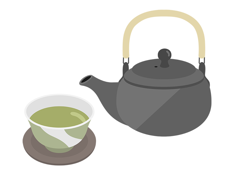 急須とお茶イラスト