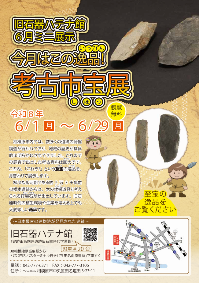 相模原市旧石器ハテナ館　R8.6月　市宝展