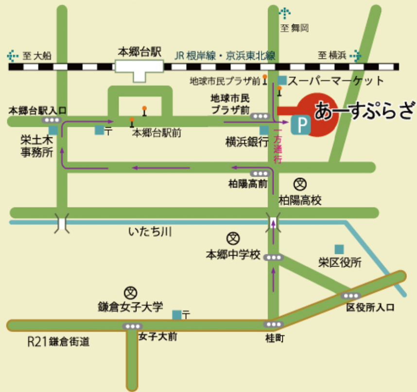 あーすぷらざ地図