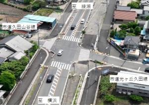 市道久田山谷線交差点