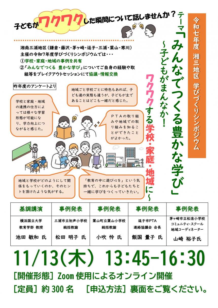 R7学びづくりシンポジウムチラシ表画像