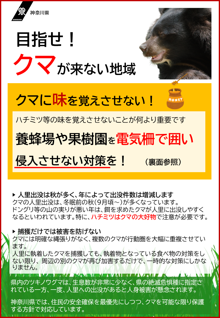 目指せクマが来ない地域