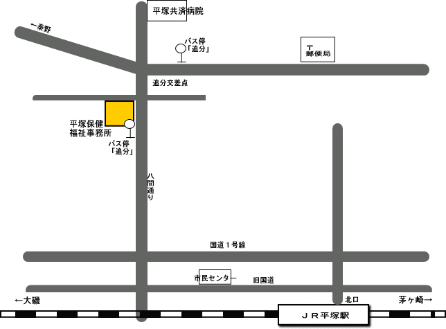 平塚保健福祉事務所周辺地図