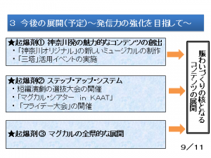 今後の展開（予定）　発信力の強化を目指して