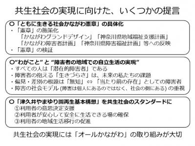 共生社会の実現に向けた、いくつかの提言