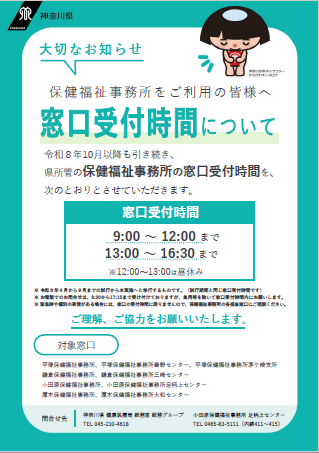 窓口受付時間について