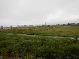 二級河川酒匂川河床掘削工事前の画像
