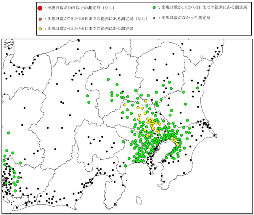 令和5年度関東地方のオキシダント濃度