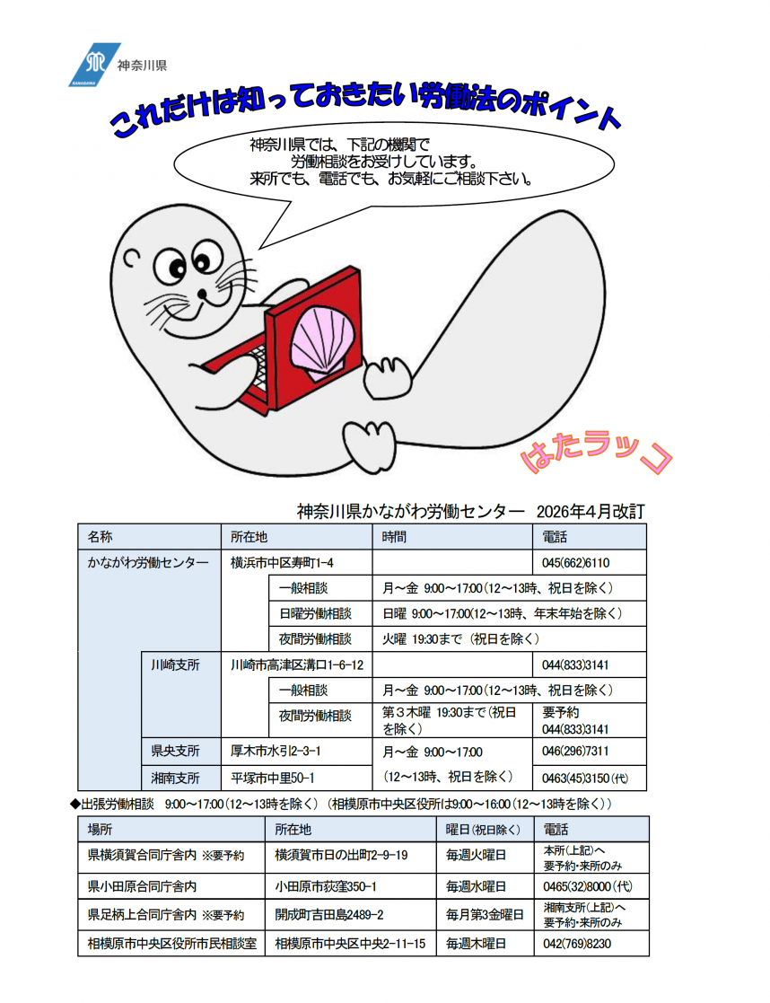 これだけは知っておきたい労働法のポイント令和8年4月改訂画像