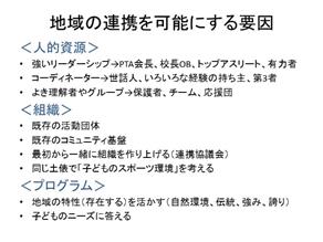 地域の連携を可能にする要因2