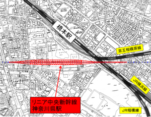 神奈川県駅位置図