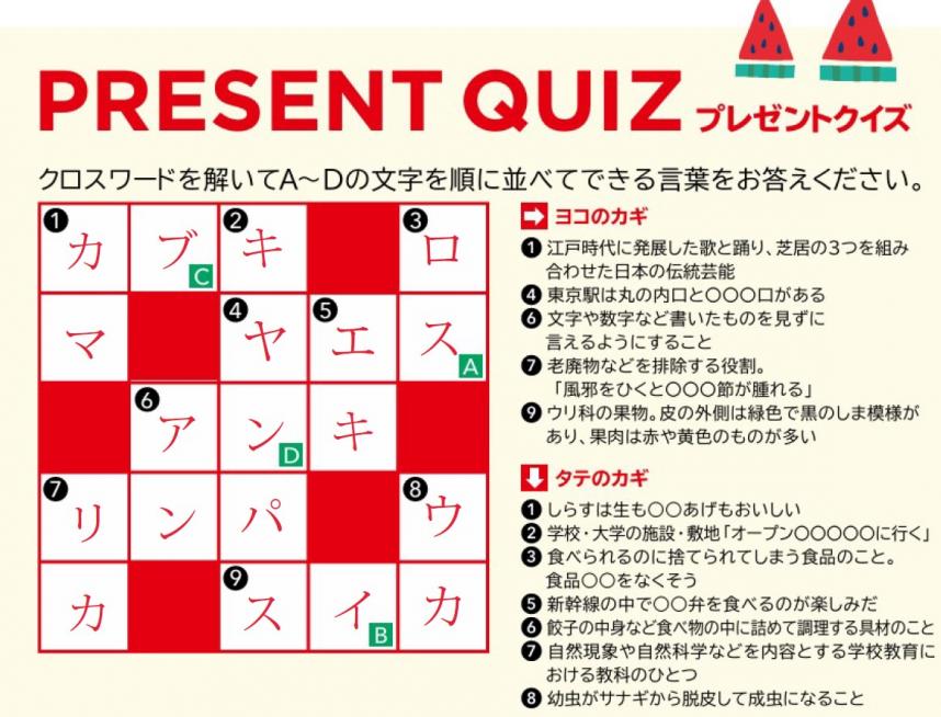 クロスワード答え画像