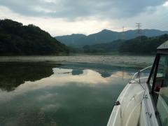 湖面巡視中の写真です