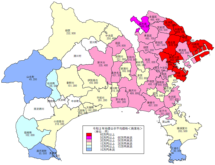 R02公示平均価格（商業）地図