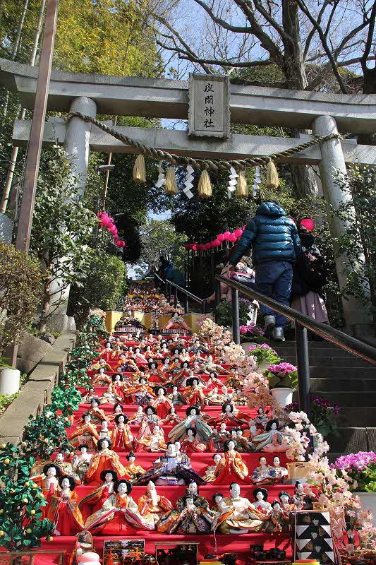 座間神社でのひな祭り1