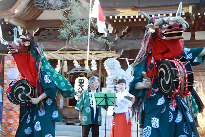田名八幡宮「獅子舞」行事の様子2