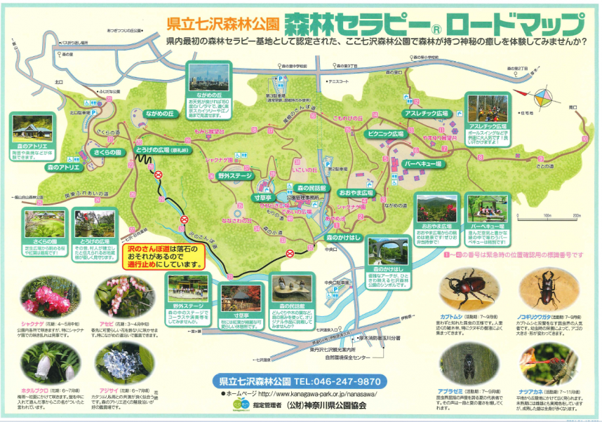 七沢公園の地図