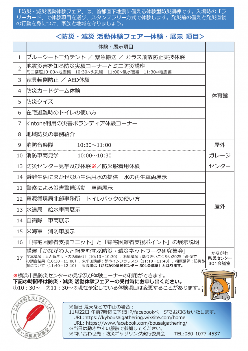 防災ギャザリングチラシ裏面