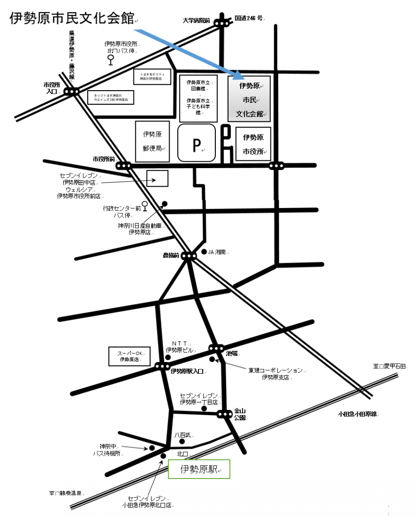 伊勢原会場地図