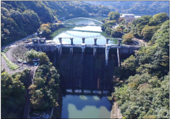 ダム下流面（背面）の画像