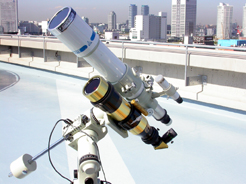 太陽写真観測に使用している望遠鏡(FC76,SOLARMAX60)