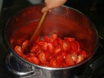 写真：トマト加熱