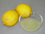 写真：レモンとレモン果汁