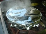 写真：鍋にフタをして加熱