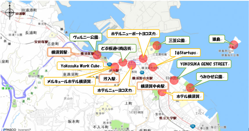 横須賀周辺地図