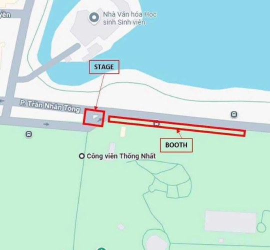 Map to Thong Nhat Park