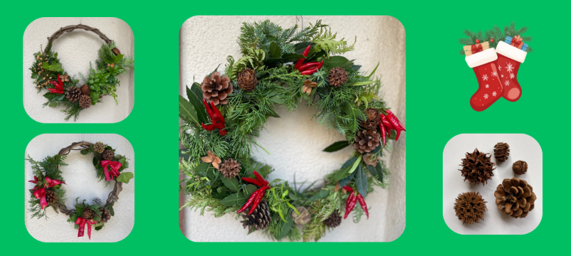 クリスマスリース作り体験