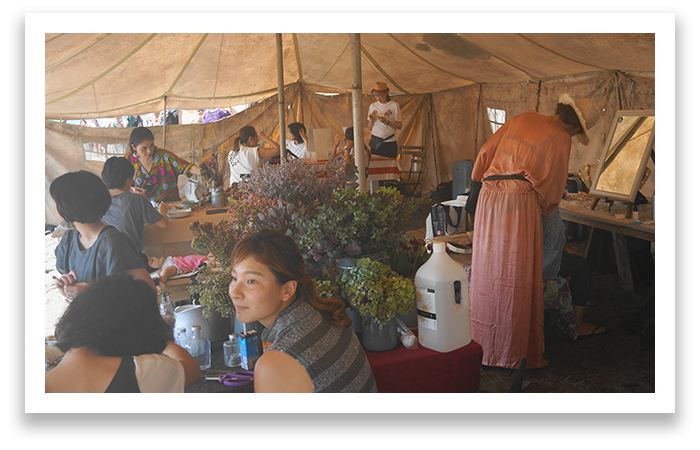 ハーバリウムワークショップの内部！