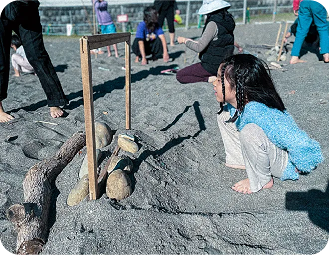 北斎たんけん隊 昨年のイベントの様子 スライド画像