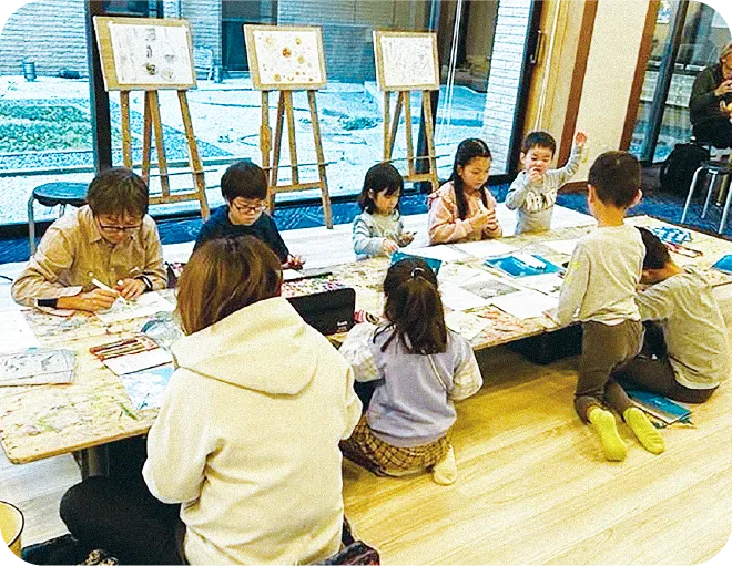 北斎たんけん隊 昨年のイベントの様子 スライド画像