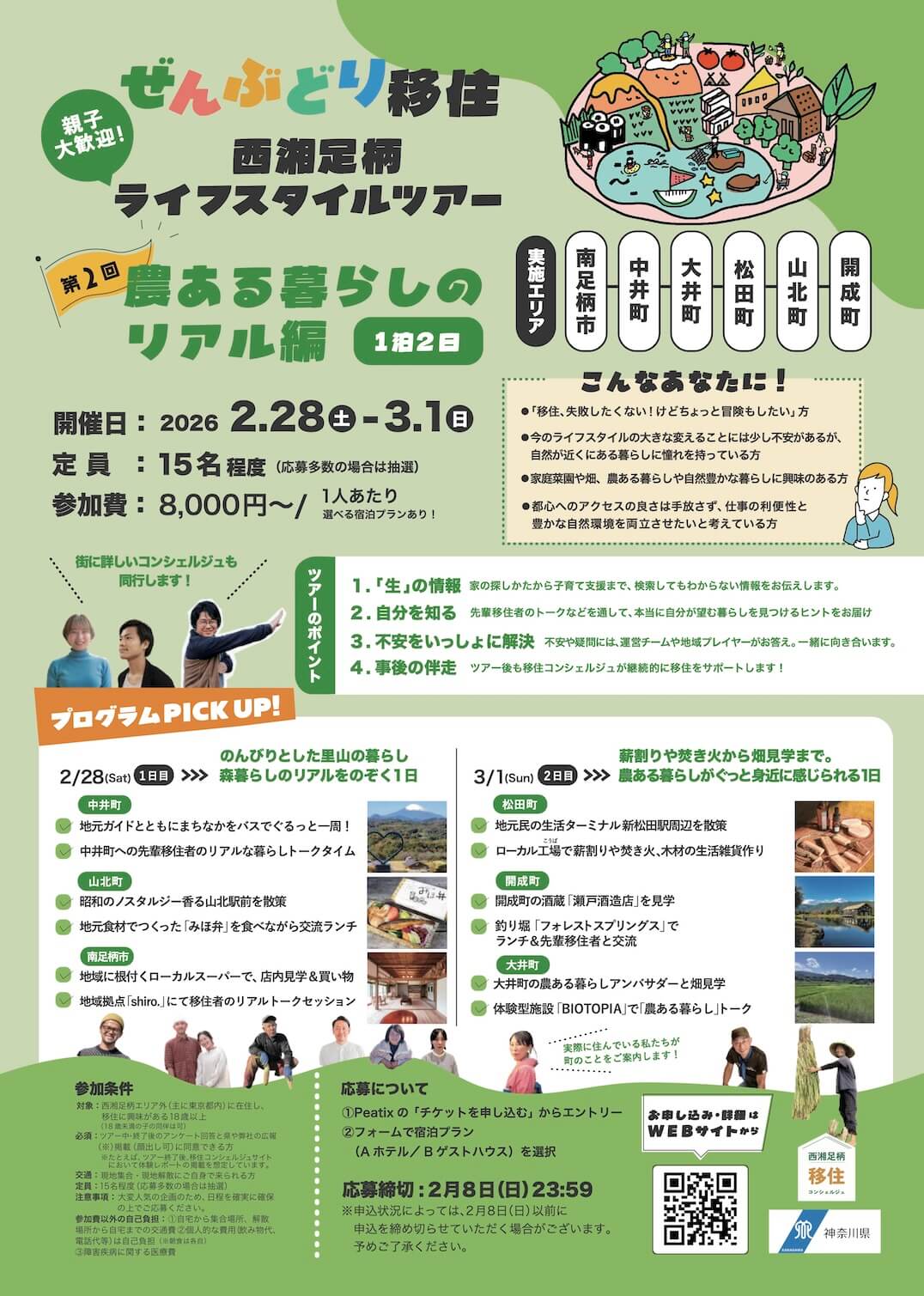 【ぜんぶどり移住】西湘足柄ライフスタイルツアー！第2回「農ある暮らしのリアル編」チラシ裏