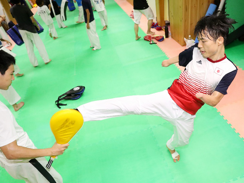 日本代表強化選手として厳しい練習に打ち込む