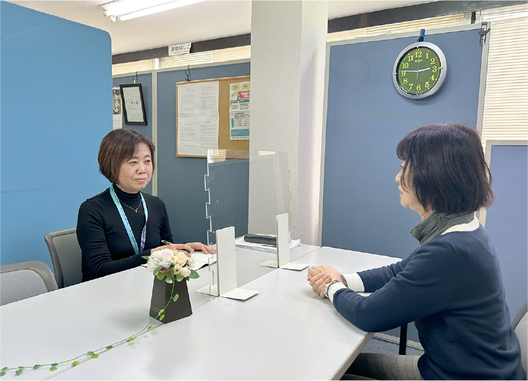 就業相談の様子