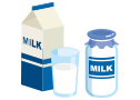 牛乳を表すイラスト