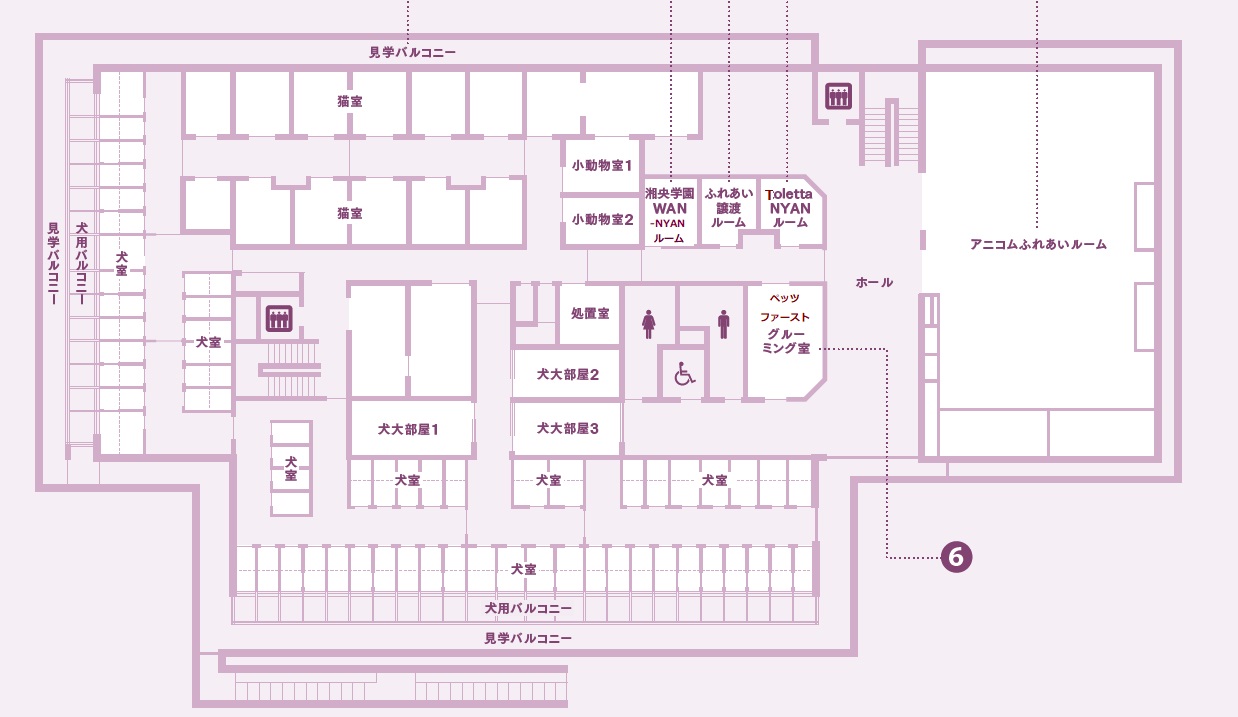 図版：フロア2Fの地図