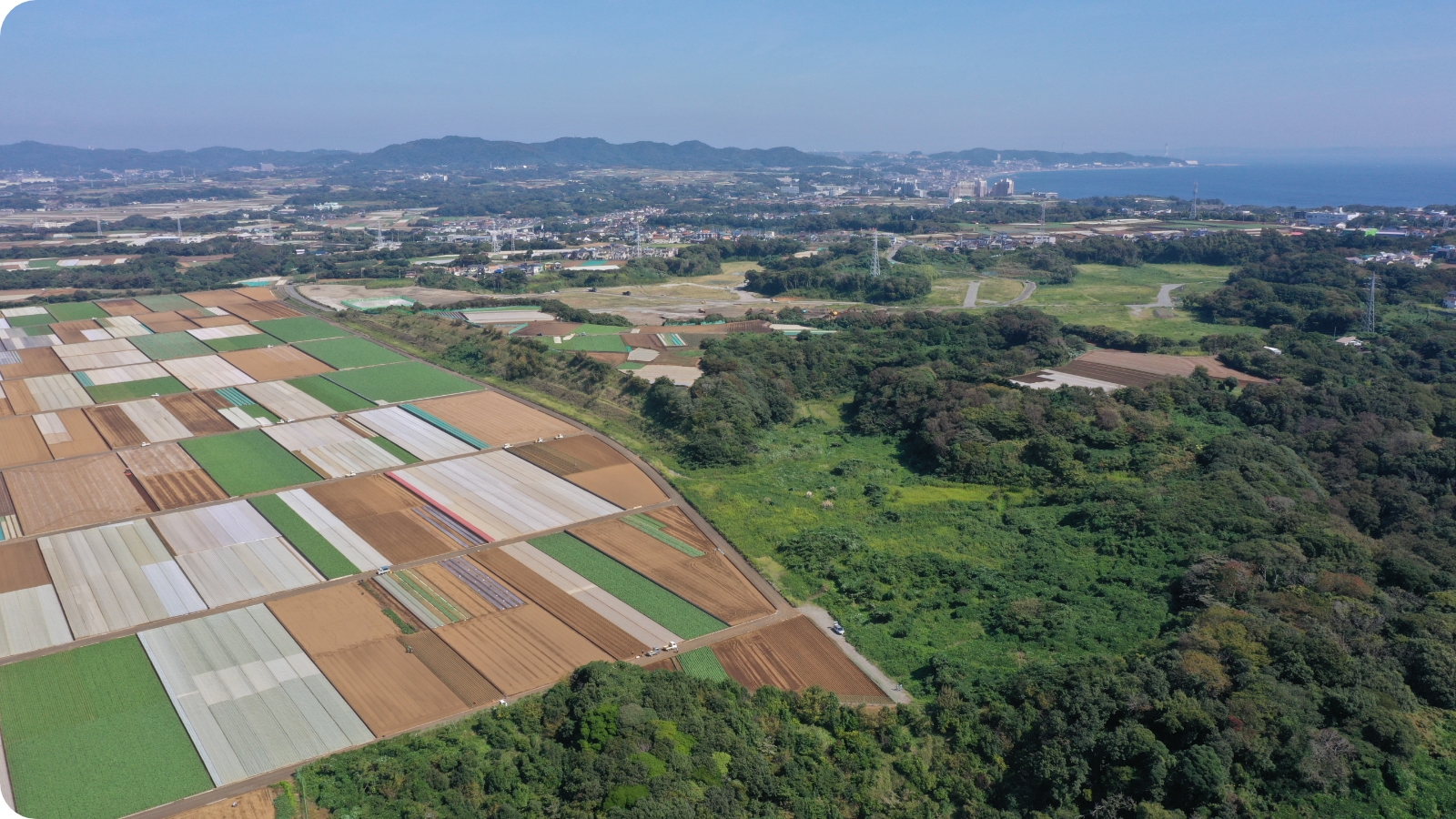 上空から見た三浦半島