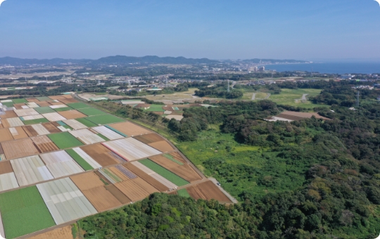 上空から見た三浦半島