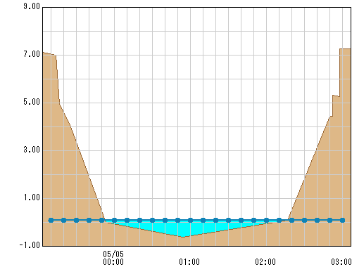 新大縄橋 観測所水位グラフ