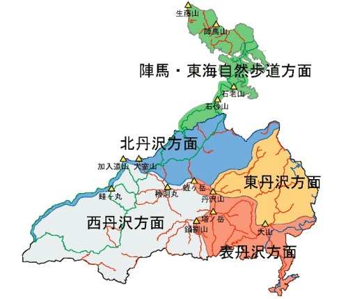 丹沢陣馬全図